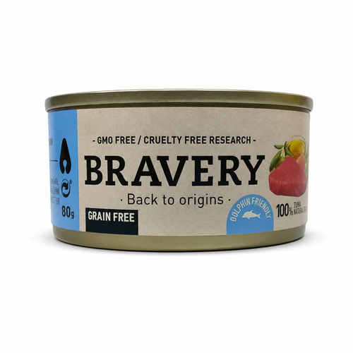 Bravery Alimento Húmedo Atún y Vegetales 80g