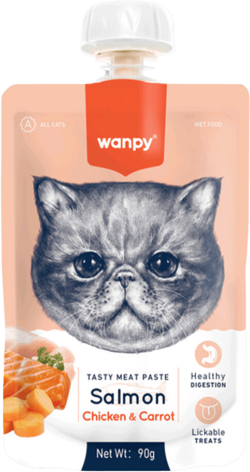 Wanpy Paté Salmón, Pollo y Zanahoria 90g