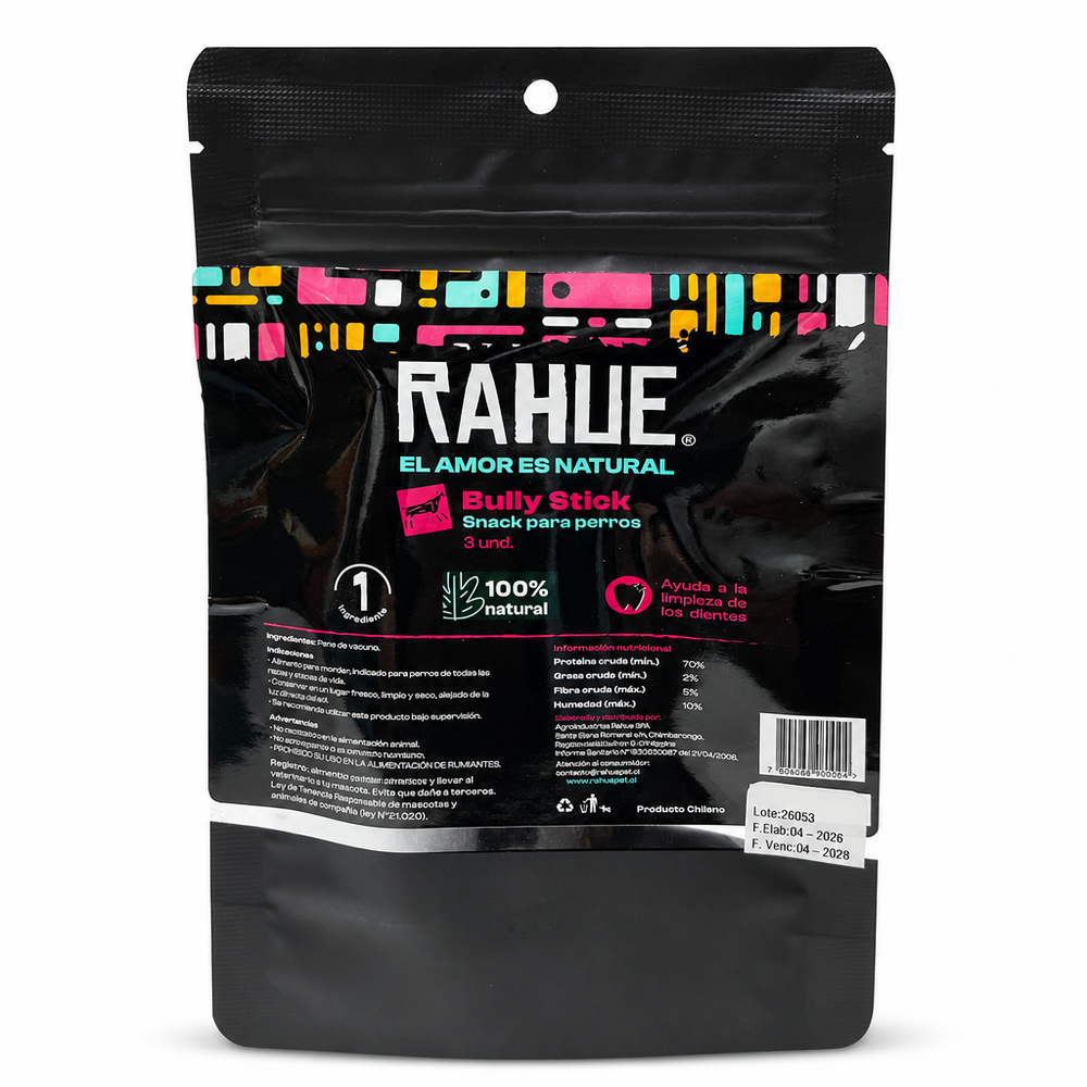Rahue Bully Stick Vacuno 3un