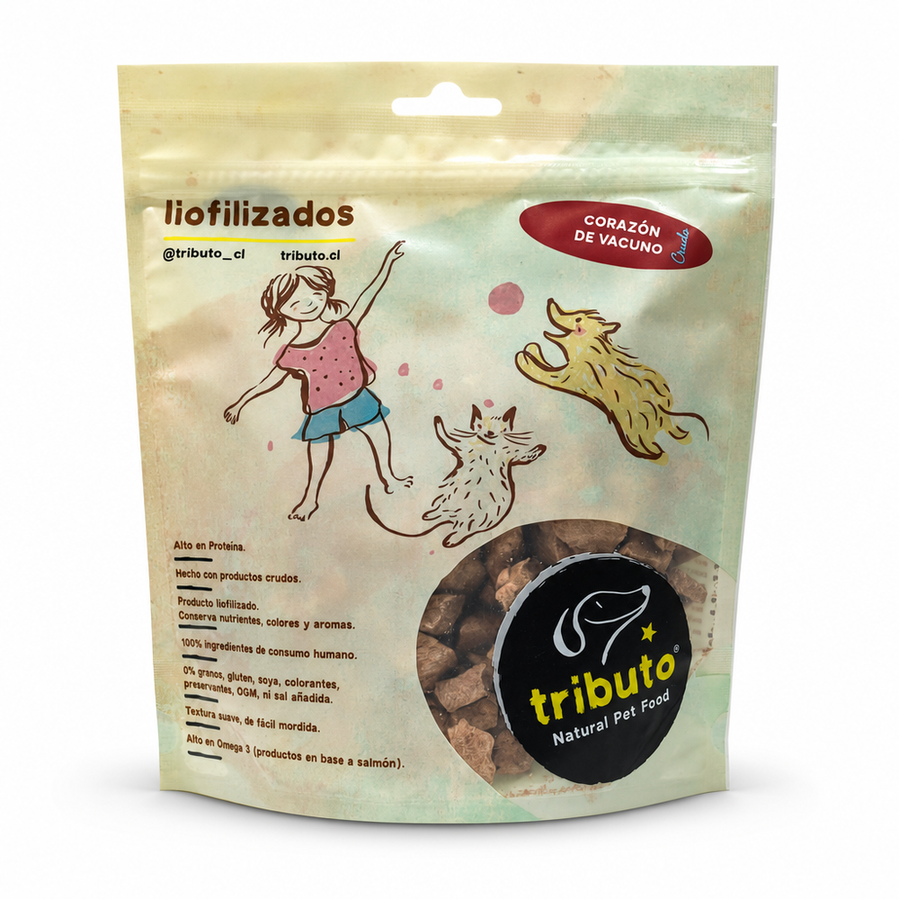 Tributo Snack Liofilizado Corazón de Vacuno